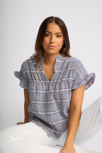 Addison Top / Ink Gingham