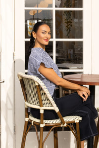 Addison Top / Ink Gingham