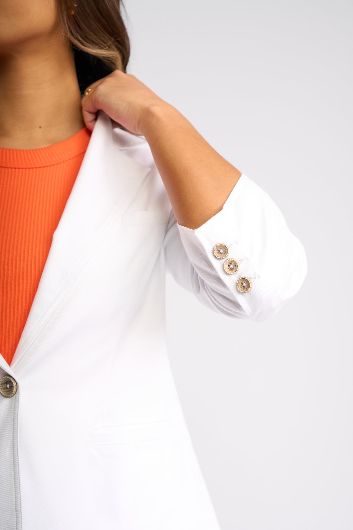 World Blazer / White Denim