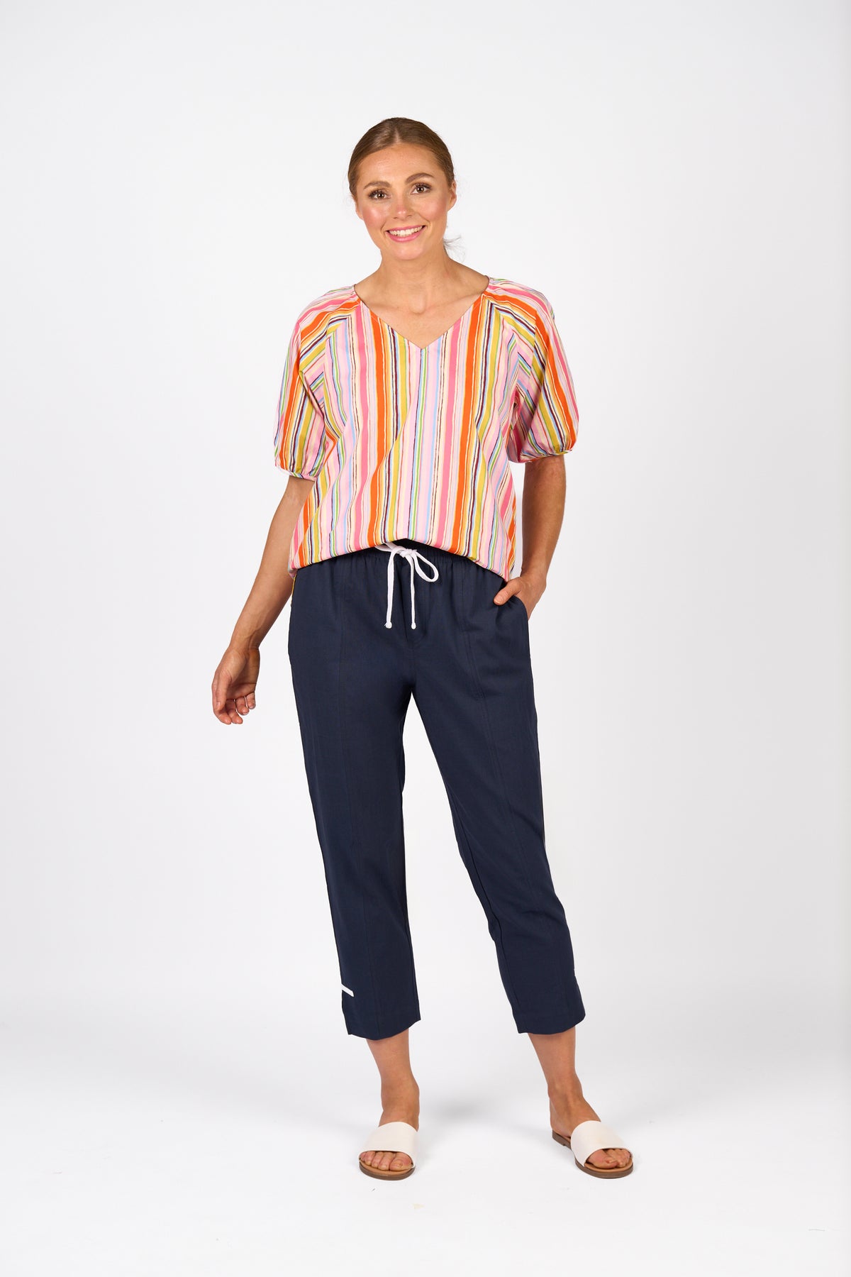 Checker Pant - Ink/White