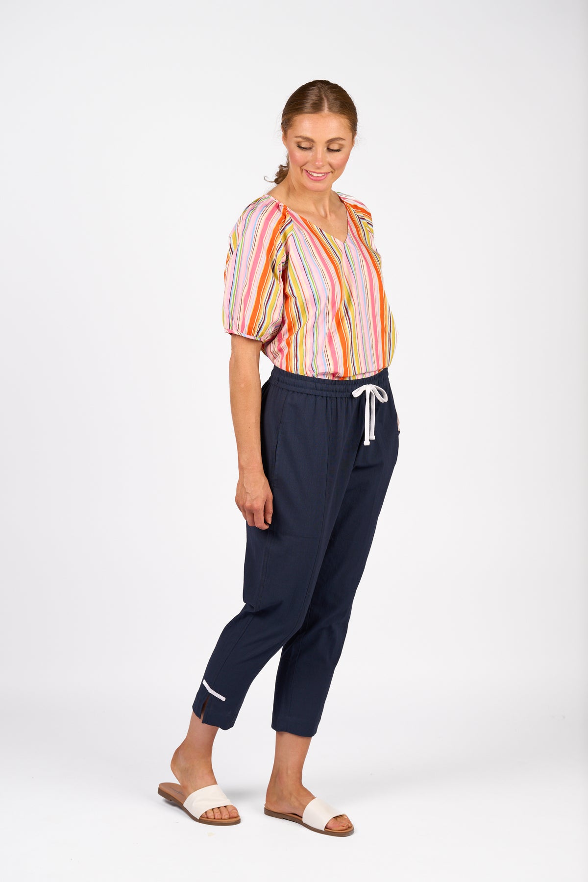Checker Pant - Ink/White