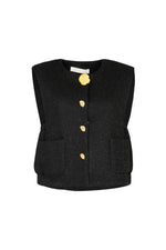 The Shimmer Takes It All Vest - Black