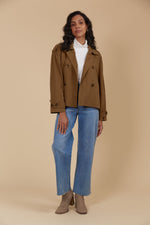 Freya Crop Trench - Toffee