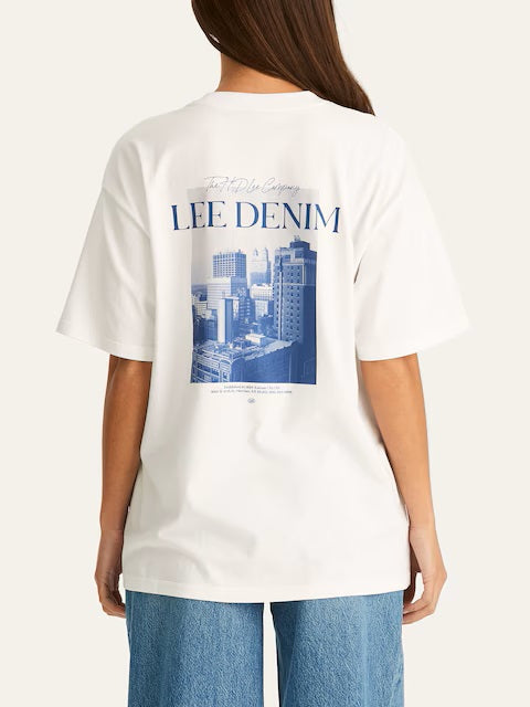 Cityscape Baggy Tee - White