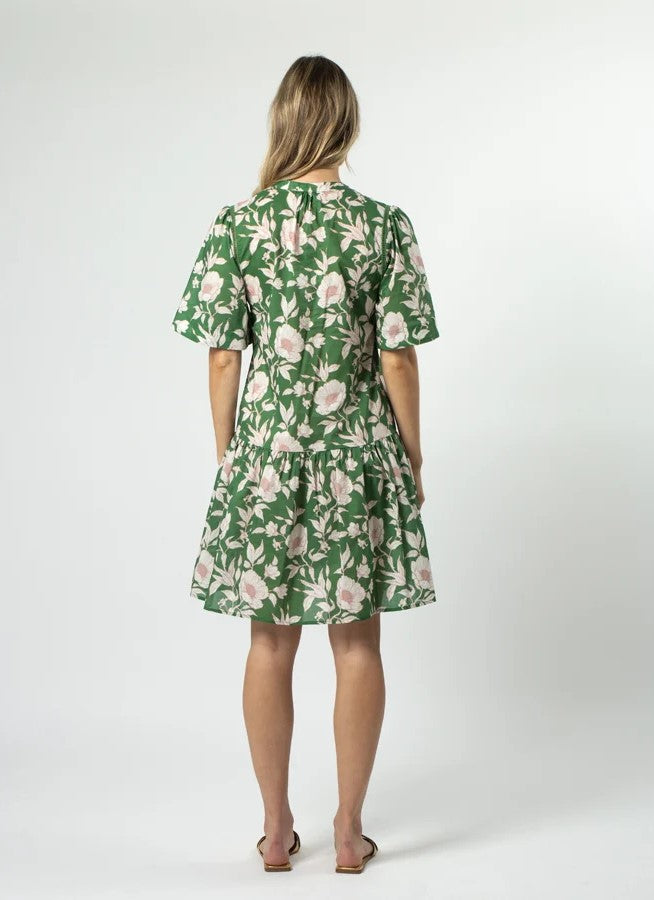 Lena Dress - Vintage Green Floral