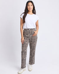 Leopard Denim Jean