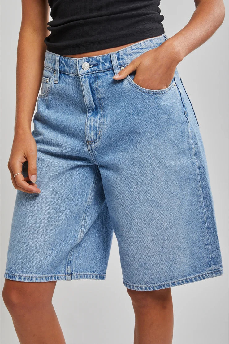 Low Slouch Jorts - Crystal Blue