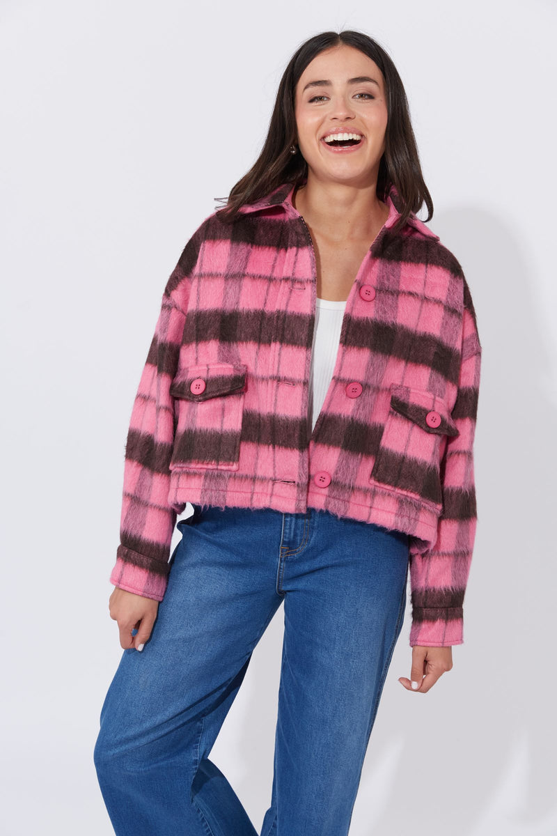 Daytona Crop Jacket - Pink