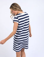 Signature Stripe Tee Dress - Navy & White Stripe