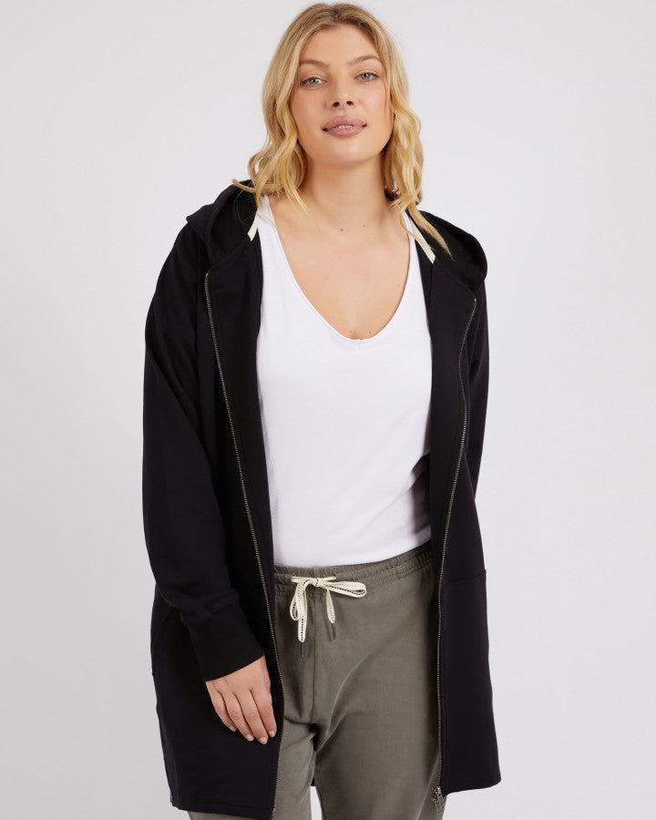 Mara Zip Hoodie - Black