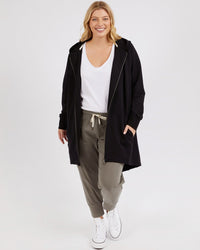 Mara Zip Hoodie - Black