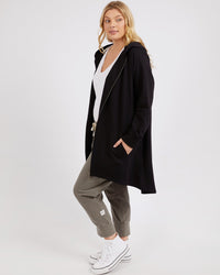 Mara Zip Hoodie - Black