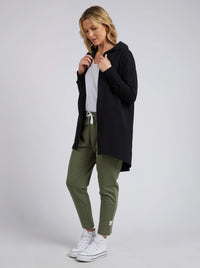 Mara Zip Hoodie - Black