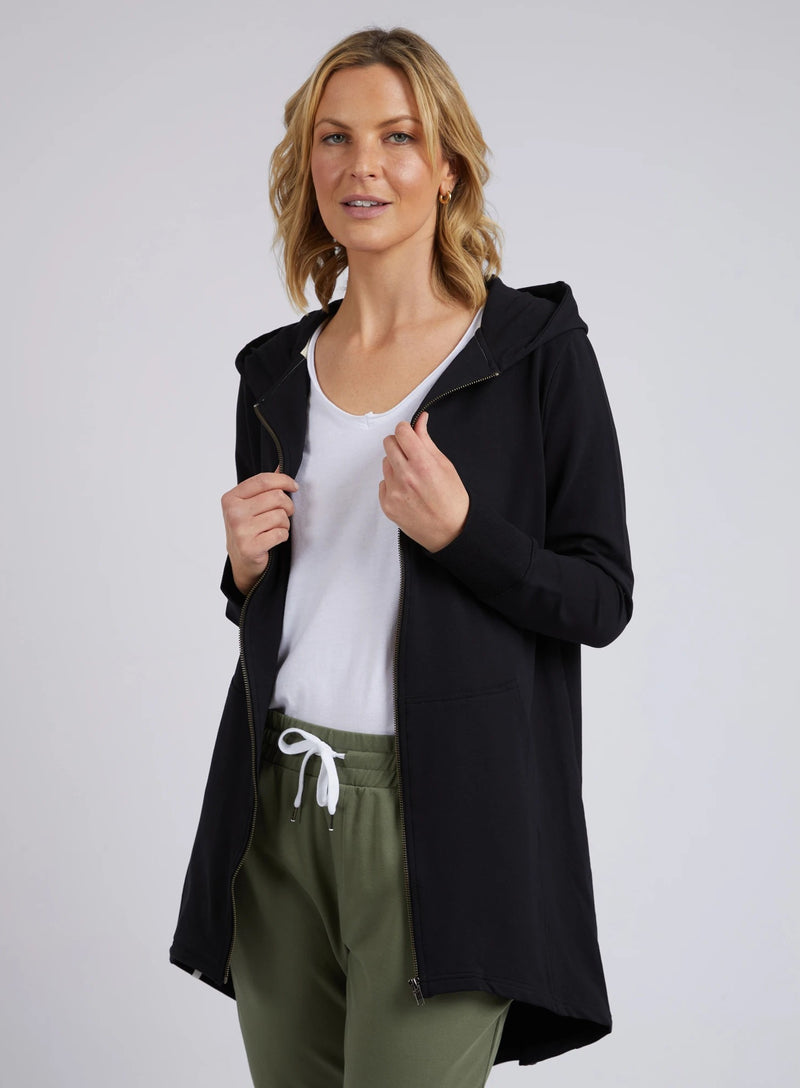 Mara Zip Hoodie - Black