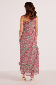 Grace One Shoulder Maxi Dress - Carnation Ditzy