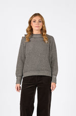 Mia Sweater - Black/Oatmeal