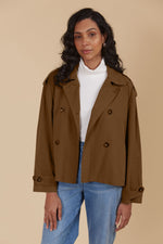 Freya Crop Trench - Toffee