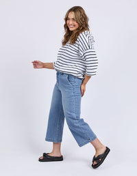 Sydney Cropped Wide Leg Jean - Light Blue Wash