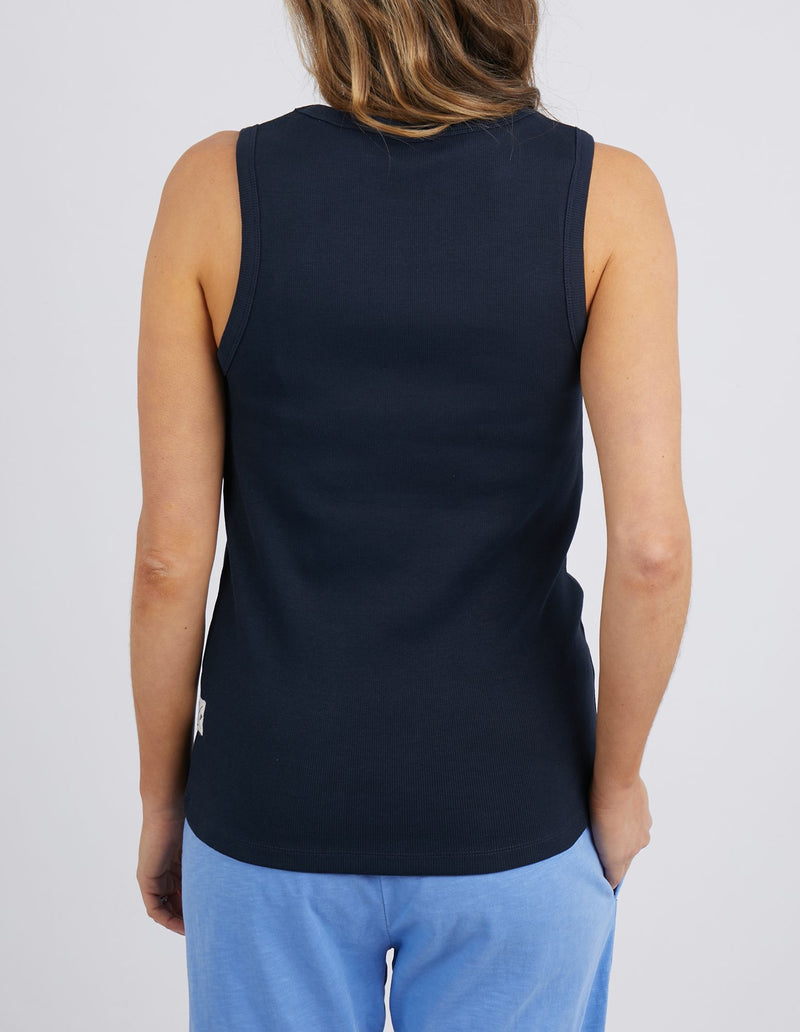 Rib Crew Tank - Dark Sapphire