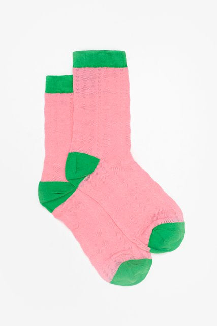 Netting Sock - Pink & Green