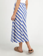 Palermo Stripe Skirt - Royal Blue/Marshmallow Stripe