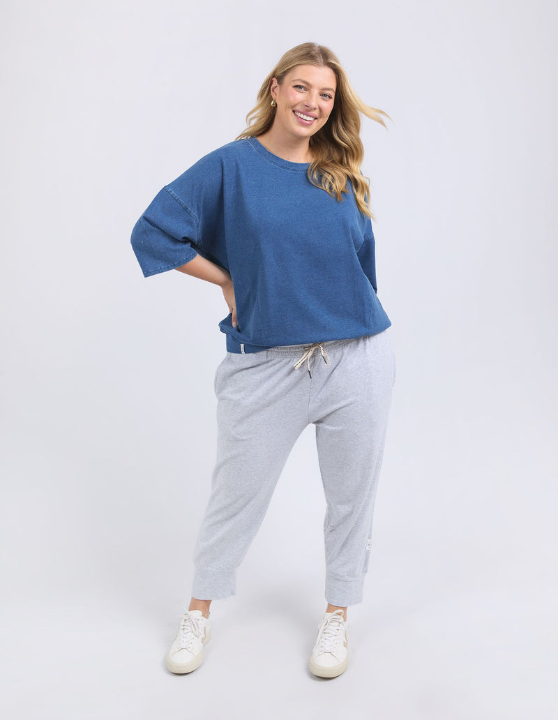 Mazie Sweat - Denim Look