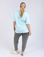 Lauren S/S Tee - Tonic Blue/White Stripe