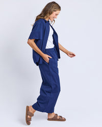 Odette Broderie Shirt - Depth Blue