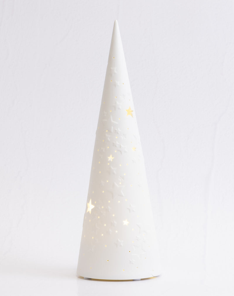 Starry White Porcelain USB Table Top Tree 29cm