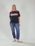 Terra Tee - Navy & White Stripe