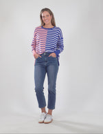 Louise Spliced Knit - Deep Blue/Pink Blush