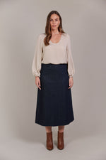 Pepi Denim Midi Skirt - Oxford