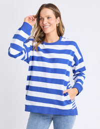 Mill Crew - French Blue & White Stripe