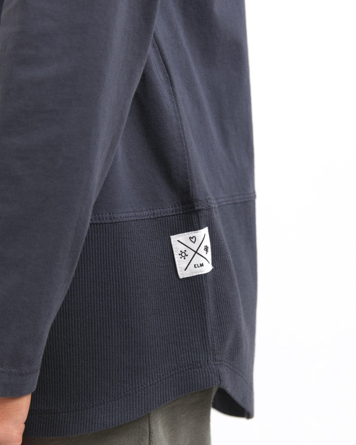 Rib L/S Tee - Navy