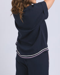 Ric Rac Top - Navy