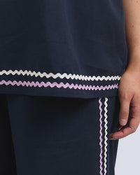 Ric Rac Top - Navy
