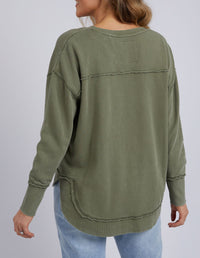 Washed Simplified Crew - Khaki