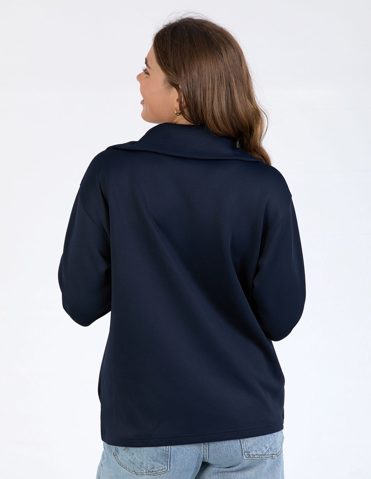Bonnie Half Zip Sweat - Dark Sapphire