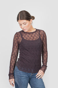 Splice Layer Top - Raisin
