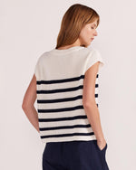 Sundown Stripe Knit - Cream/Navy