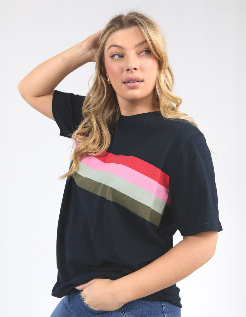 Terra Tee - Navy & White Stripe