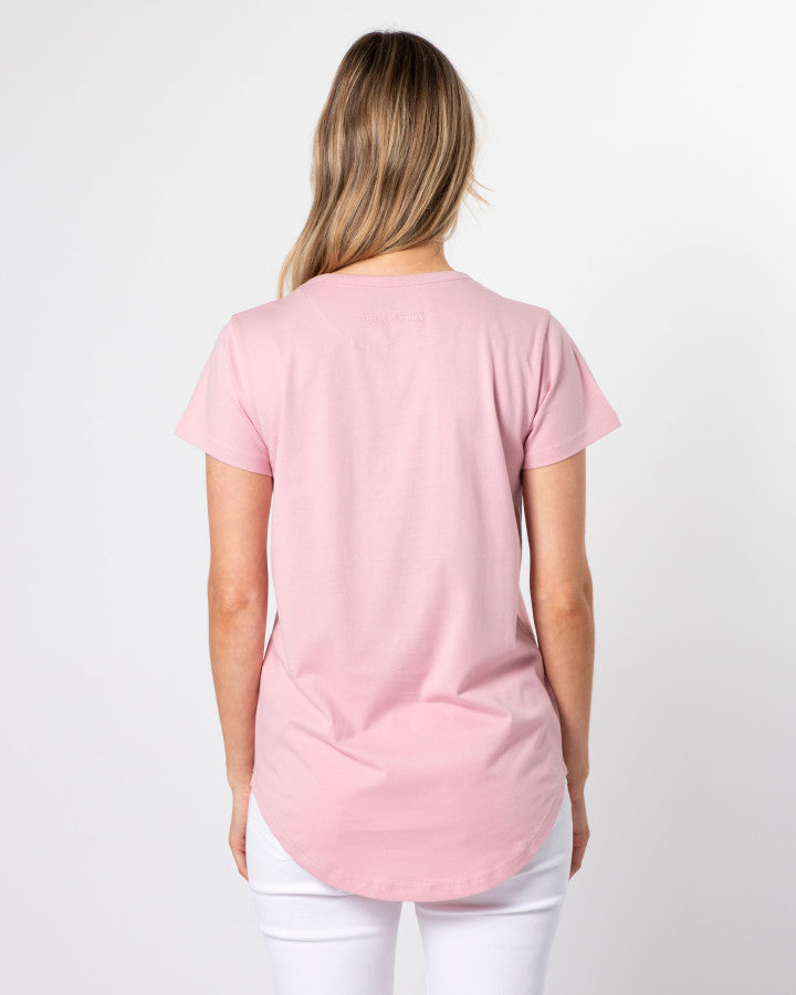 T-Shirt - Blush Red Chevron