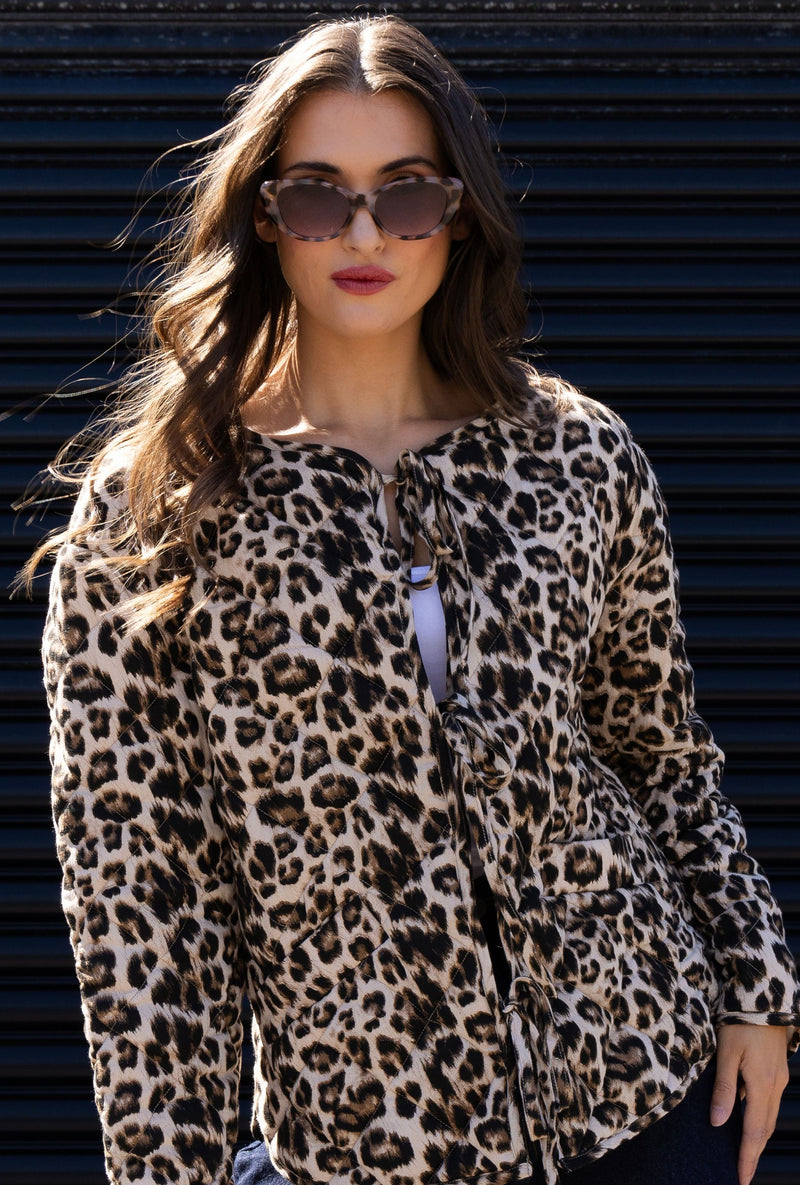 Tied Up Jacket - Animal Print