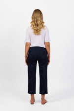 Plain Lightweight Slim Leg 7/8 Length Pant - Navy