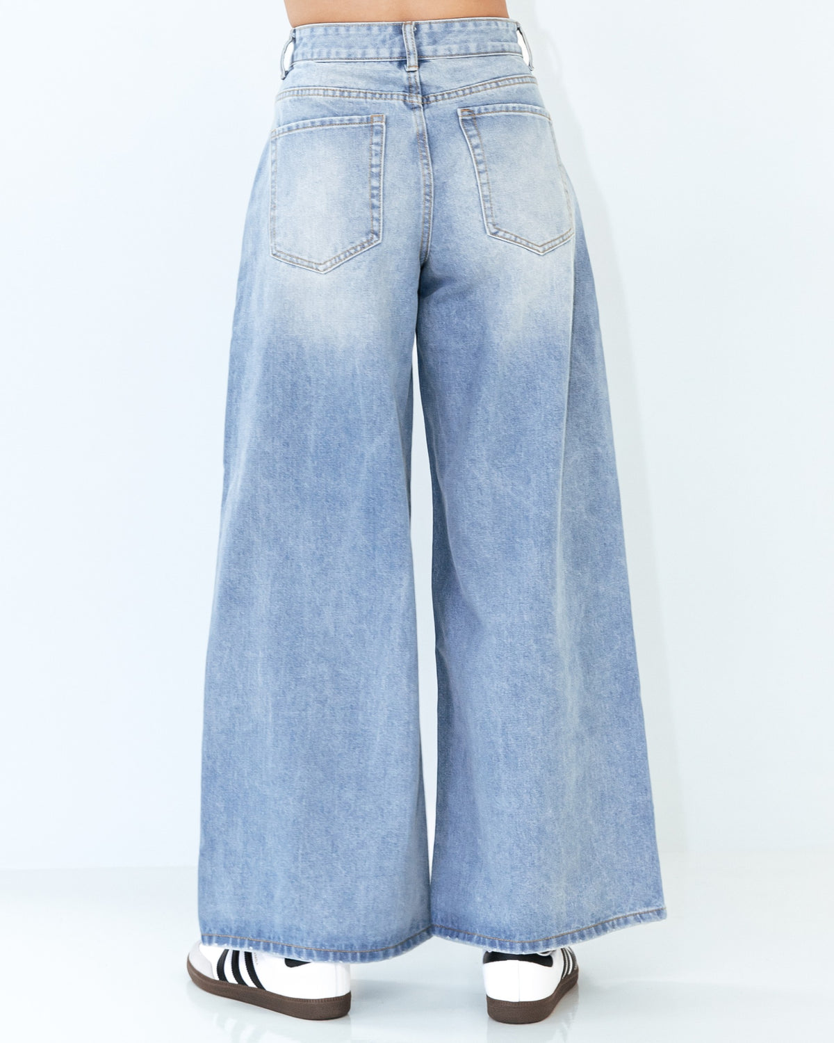 Wide Leg Jean - Mid Wash