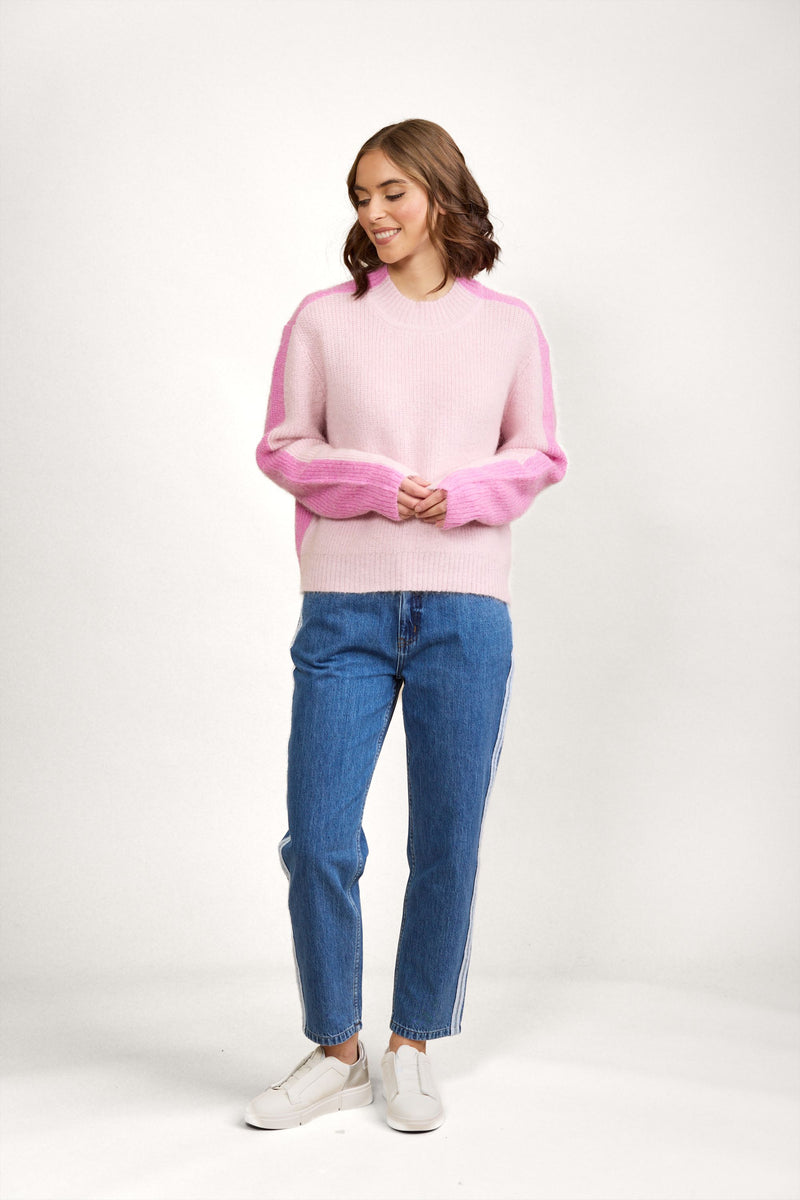 Two Tone Sweater - Candyfloss