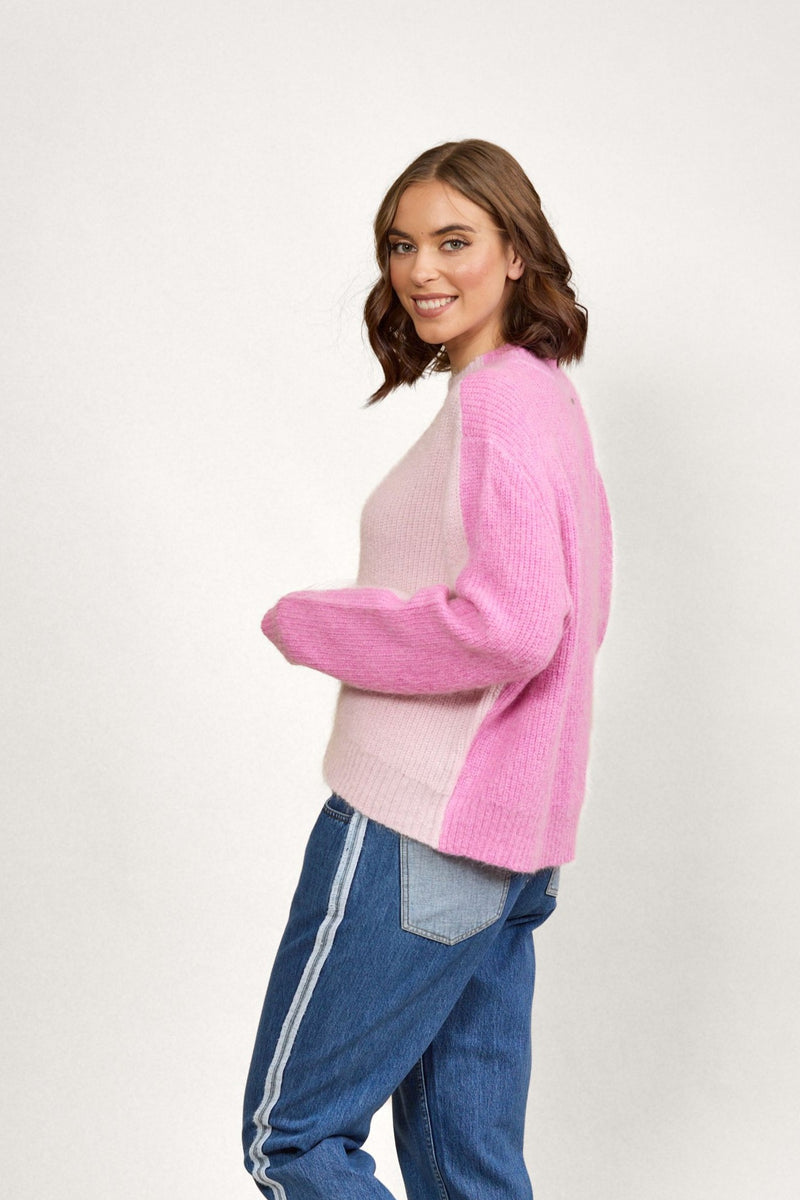 Two Tone Sweater - Candyfloss