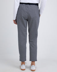 Travel Trackpant - Navy & White Stripe