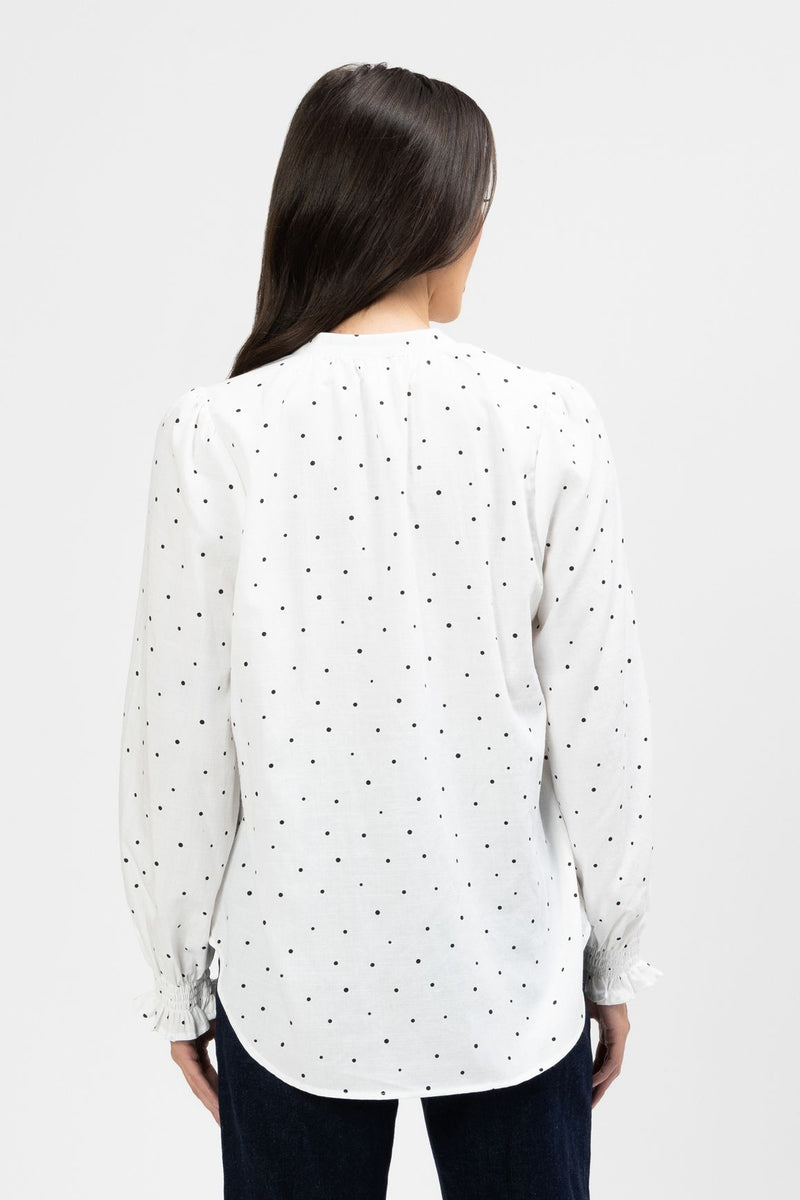 L/S Honey Top - White Scatter Spot