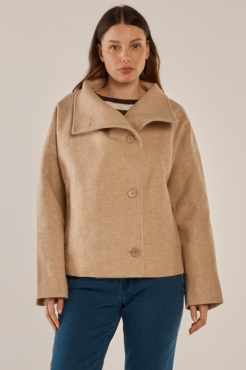 Prue Pea Coat - Cream